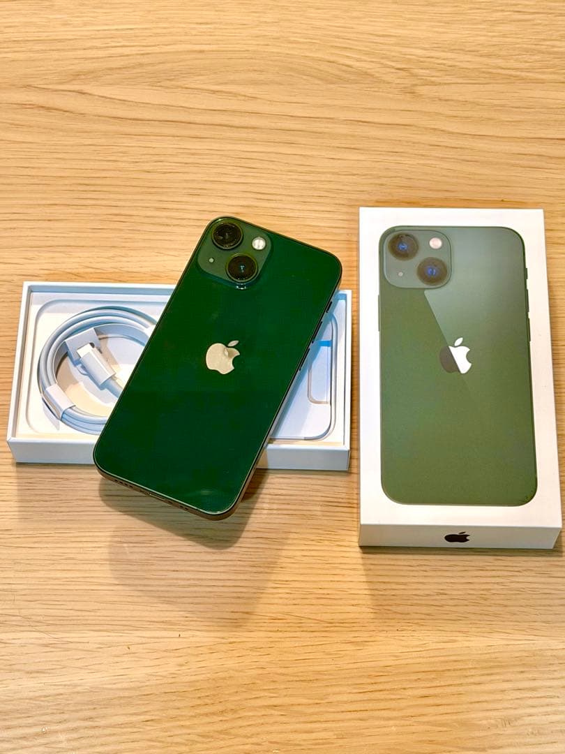 iPhone13mini 128GB グリーン バッテリー82% 美品 オマケ付