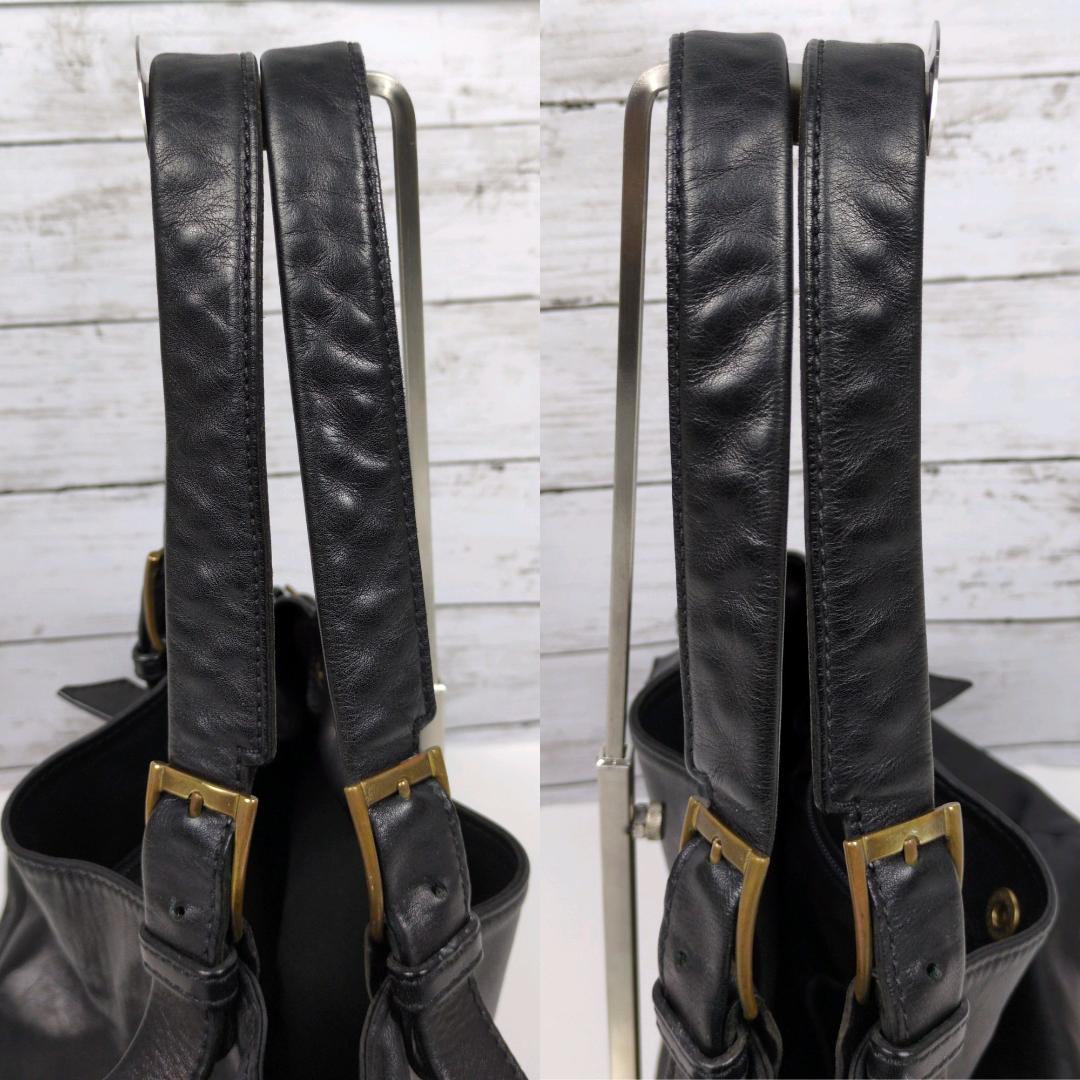 イルビゾンテ トートバッグ ハンドバッグ レザー ブラック 大きい 肩掛け