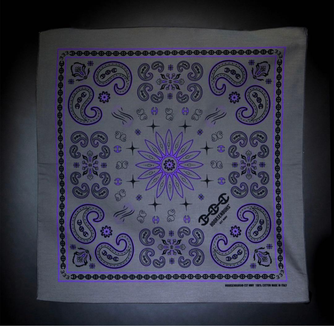HOORSENBUHS ホーセンブース　GREY PAISLEY BANDANA
