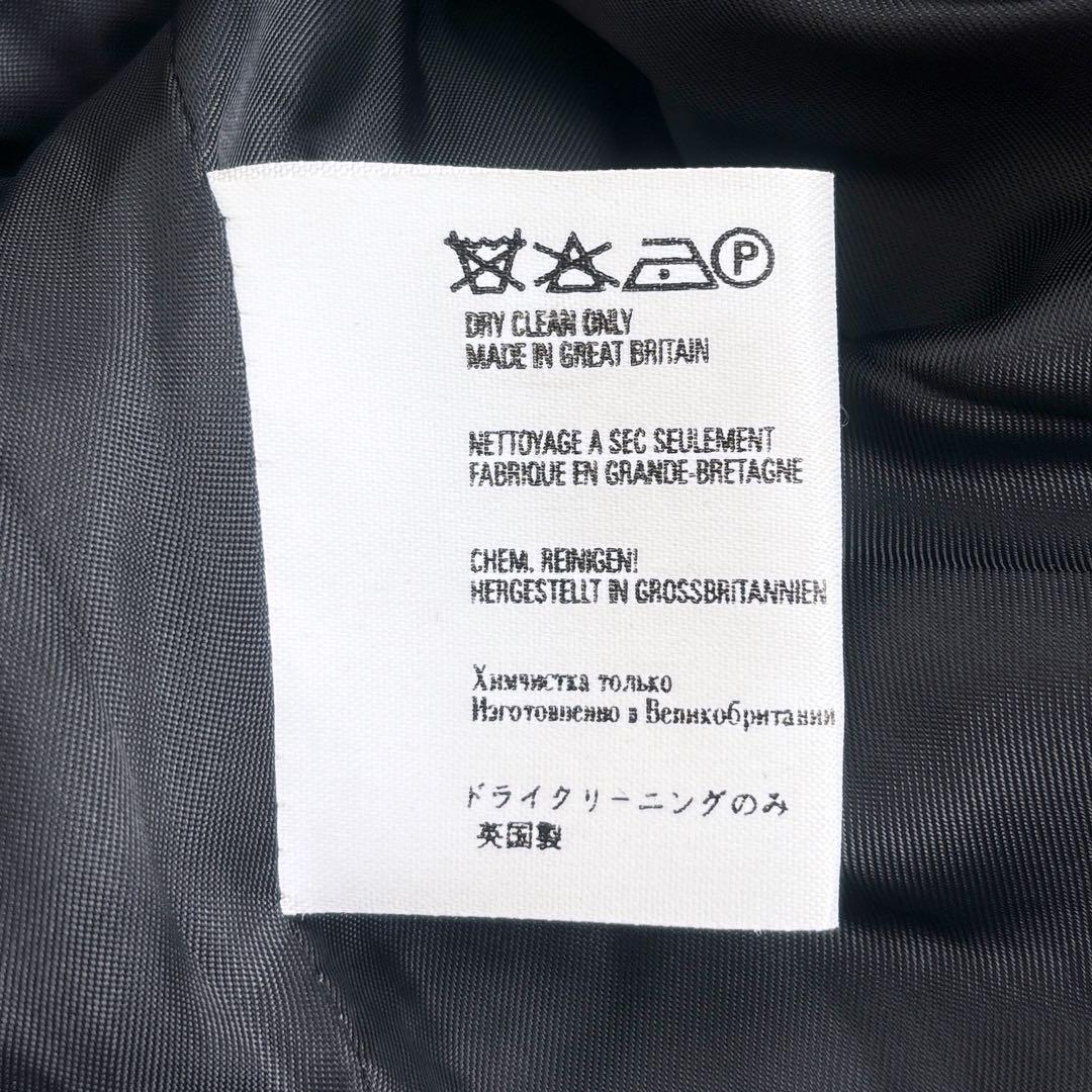 Harrods カシミア混 ファーつき ロングコート 2way チャコールグレー