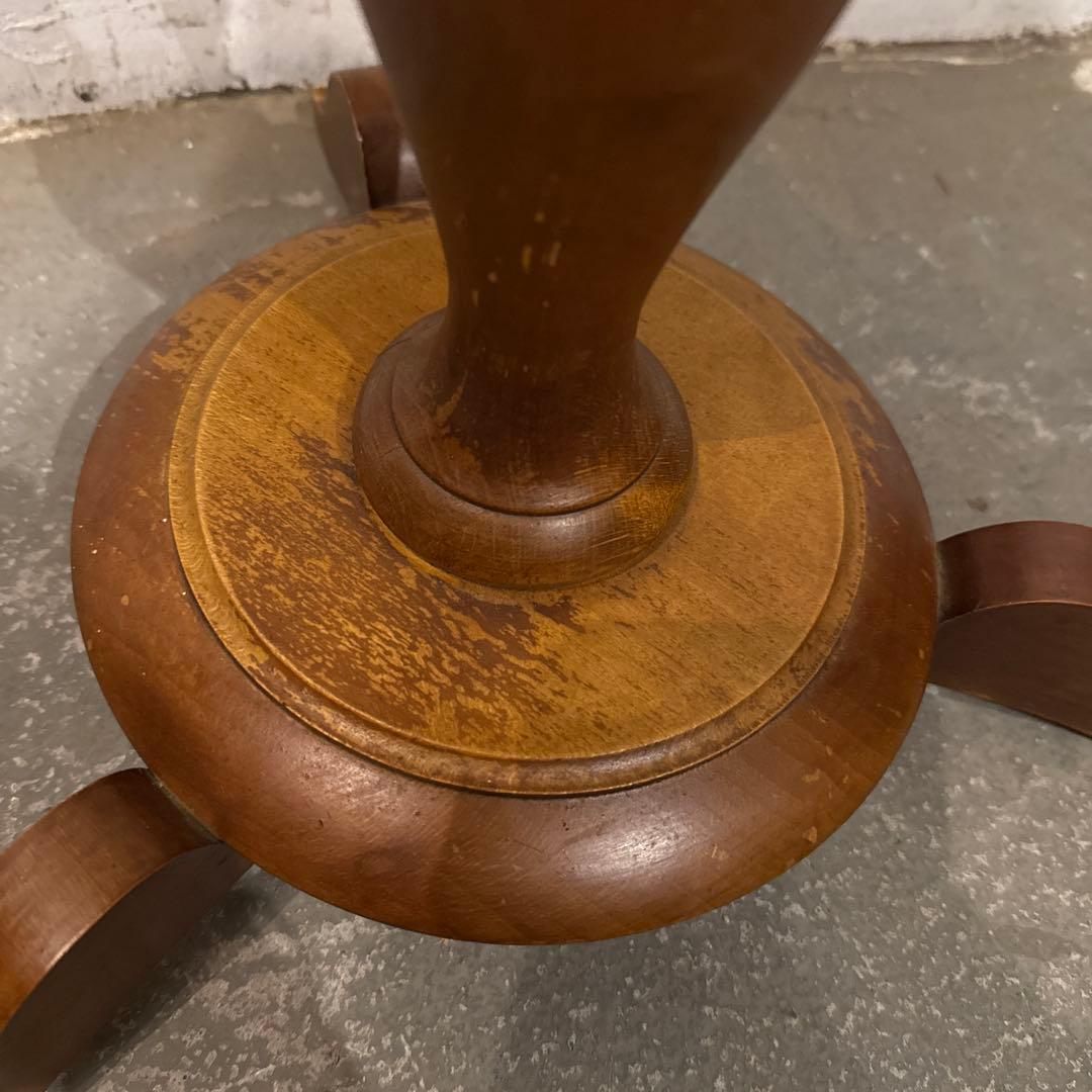 ヴィンテージ 木製サイドテーブル　ラウンドテーブル　花台