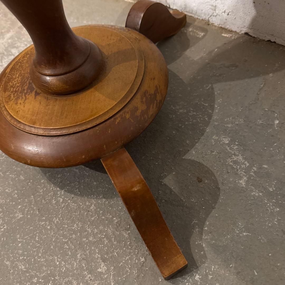 ヴィンテージ 木製サイドテーブル　ラウンドテーブル　花台