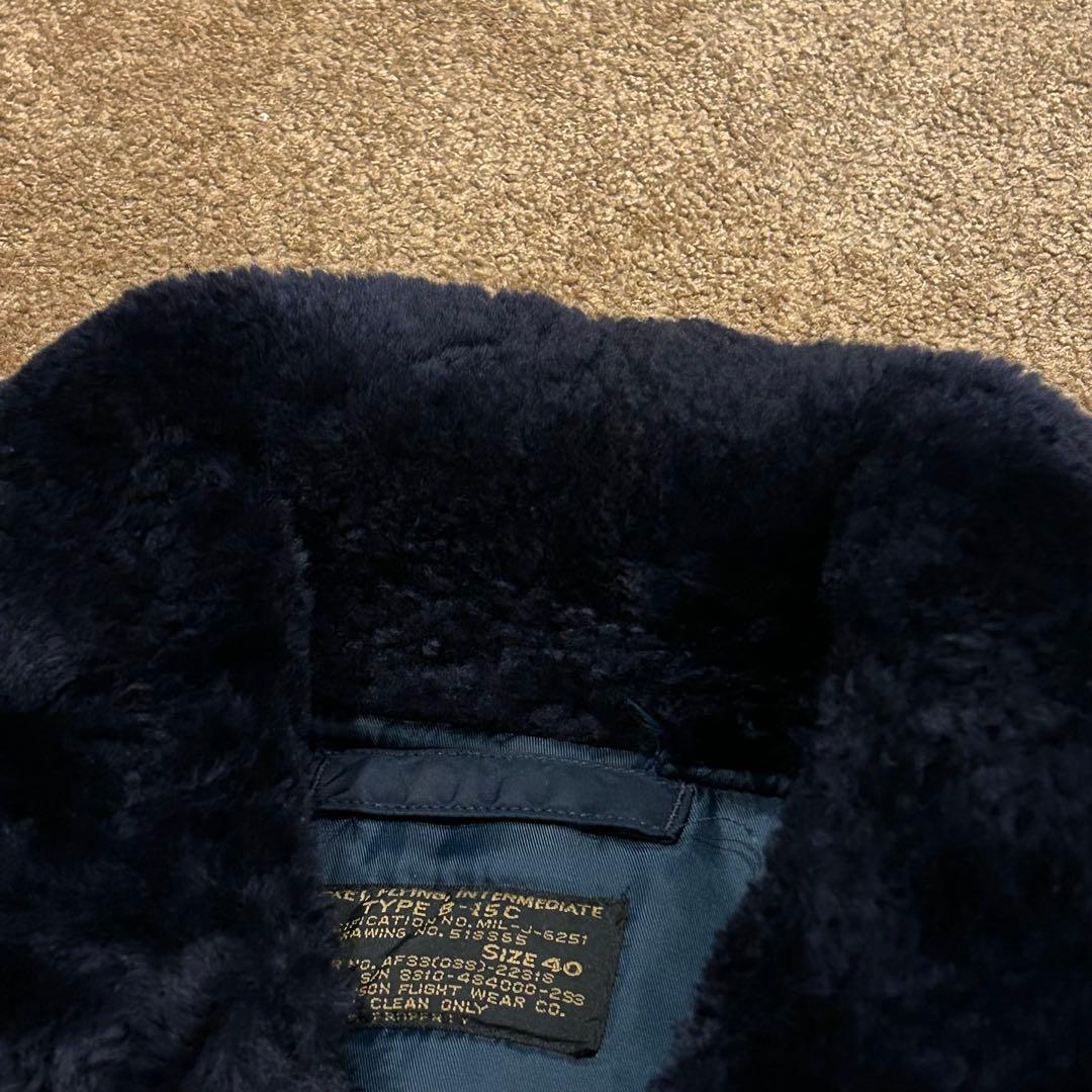 Buzz rickson's B-15C エアフォースブルー 40 ボア襟