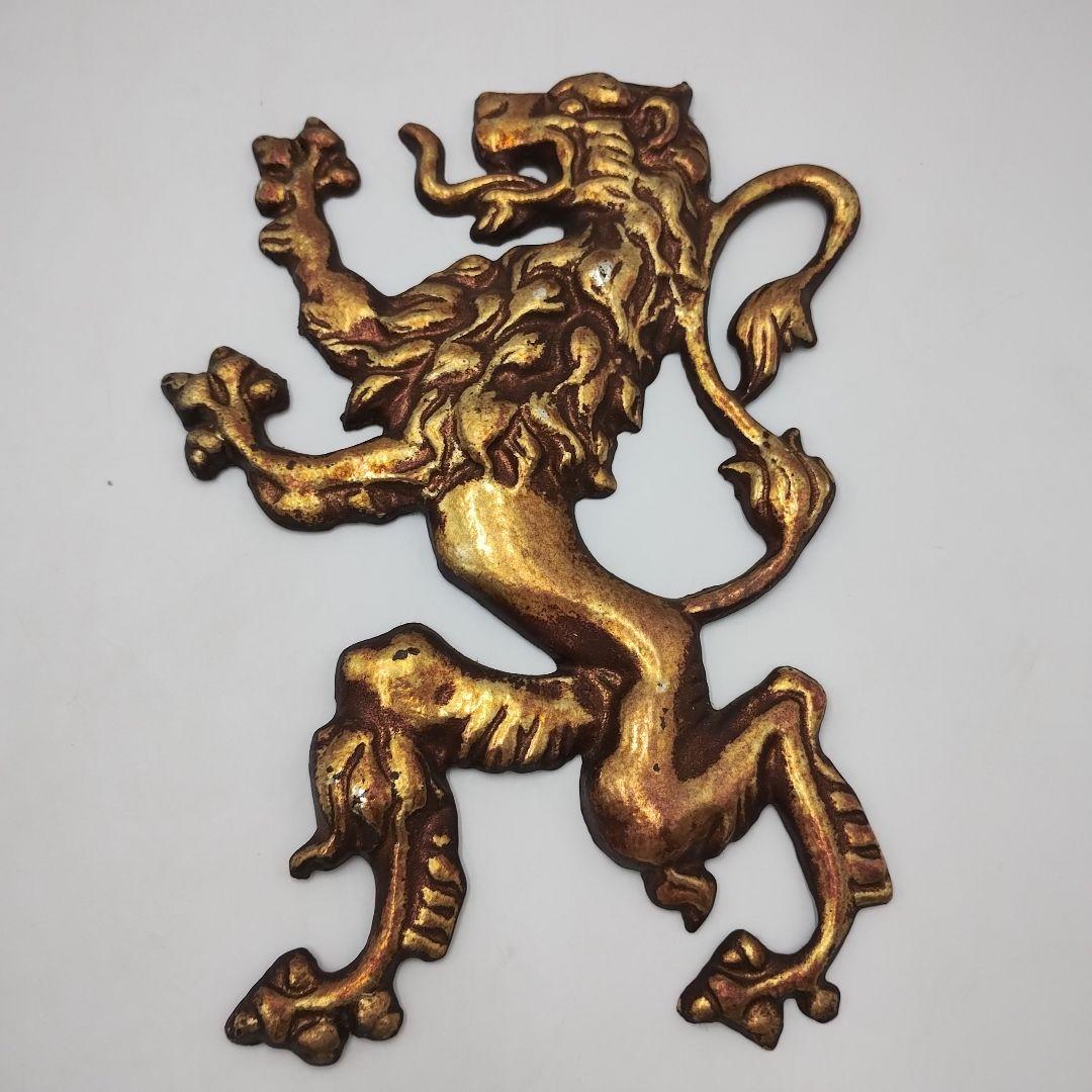 wM49L ライオン 紋章 置物 壁掛け オブジェ 西洋 紋章