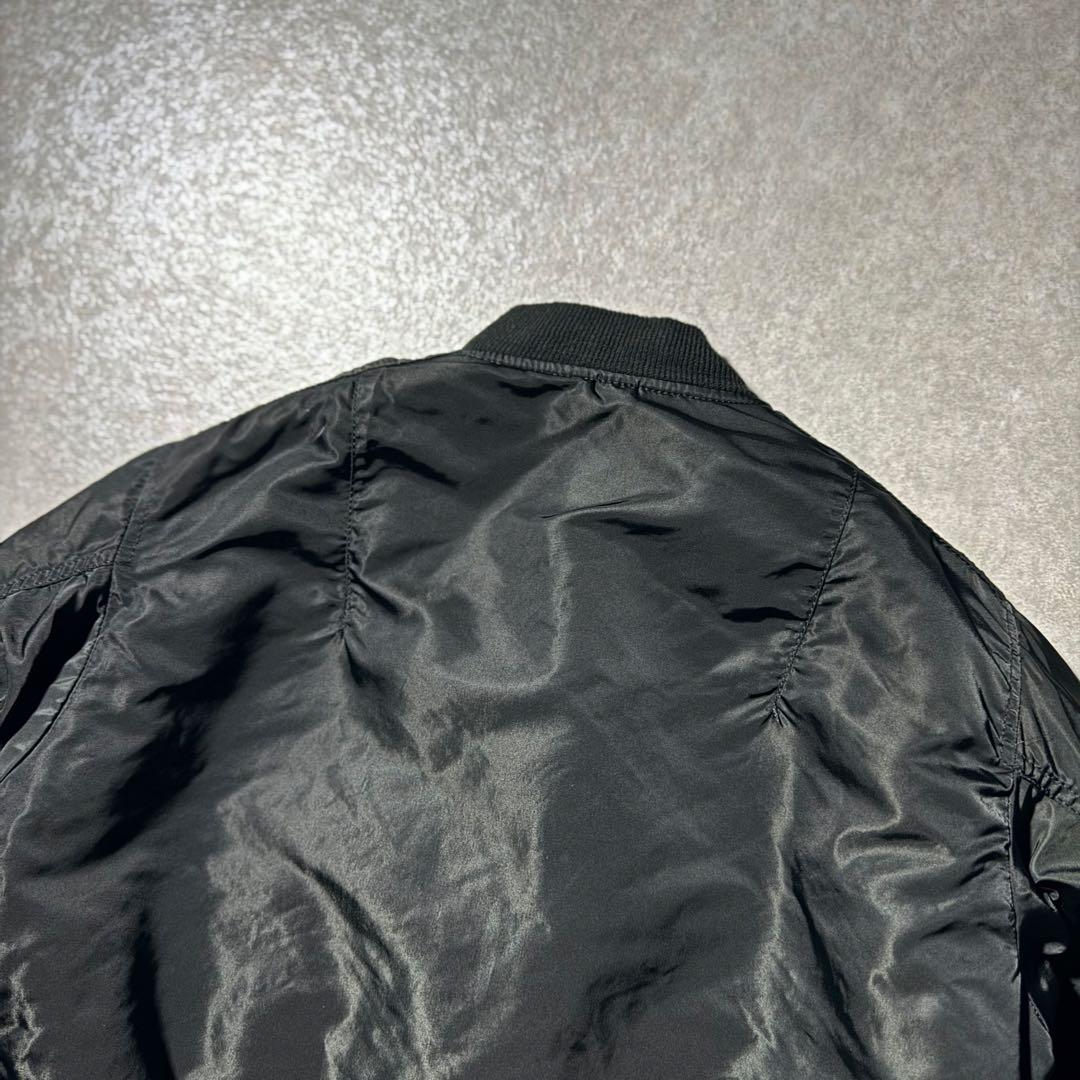 90s USA製 ALPHA MA-1 MA1 black Ｌ