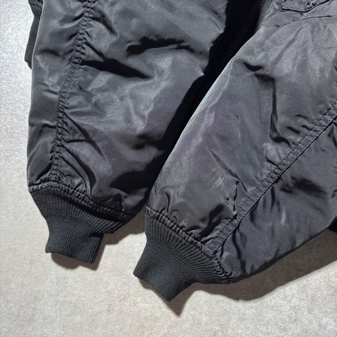 90s USA製 ALPHA MA-1 MA1 black Ｌ