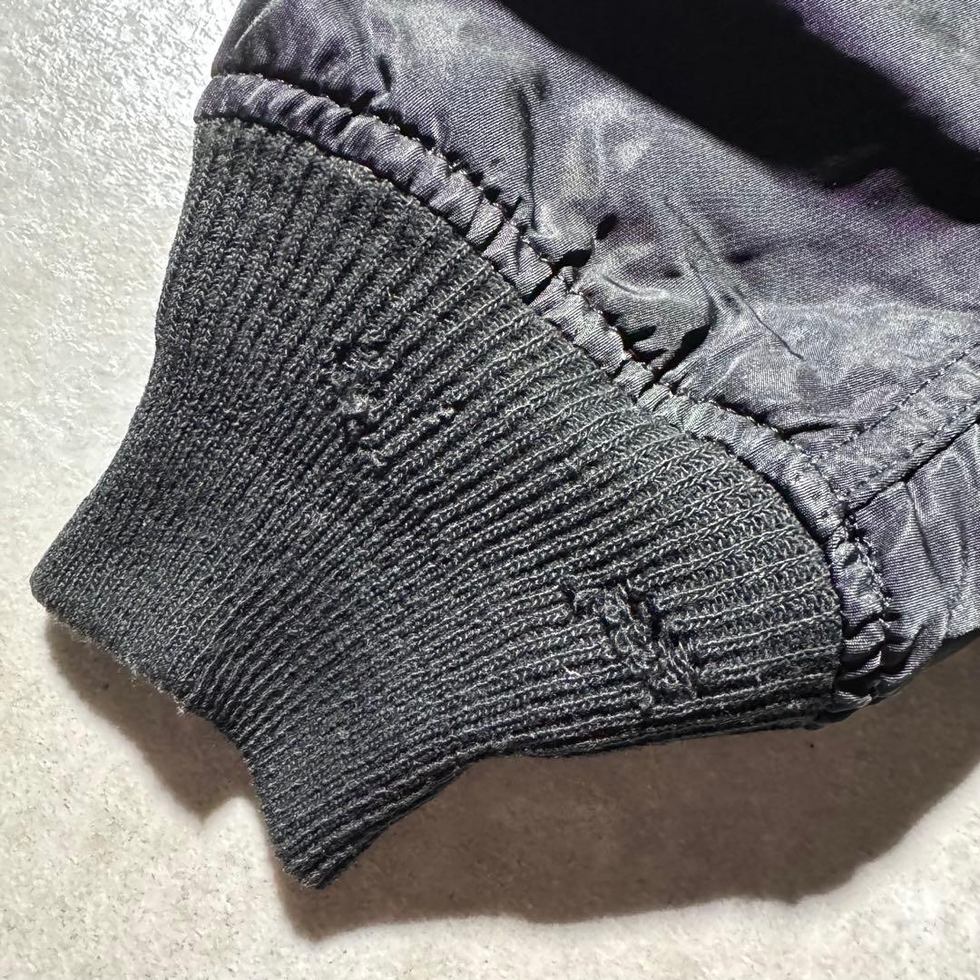 90s USA製 ALPHA MA-1 MA1 black Ｌ