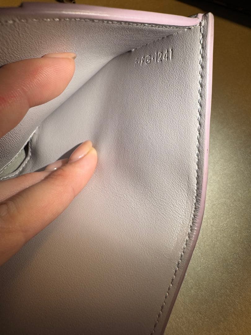 CELINE Faldel Compact Wallet ラベンダーグレー