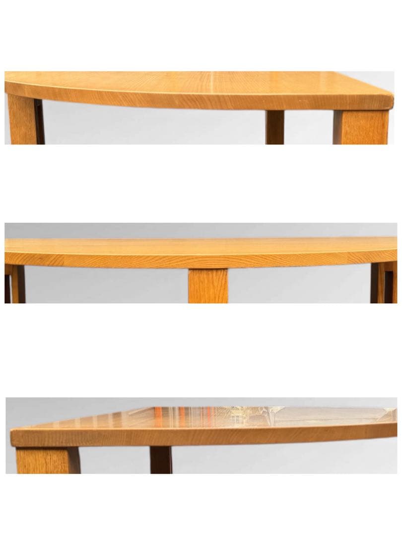 シラカワ ダイニング プラッツ テーブル 半円形 スリット脚 和モダン 北欧