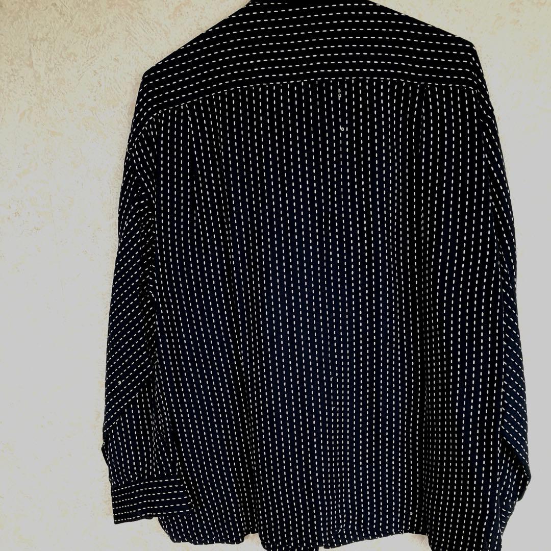 ISSYMIYAKE MENイッセイミヤケ マオカラーシャツ　総サシコ