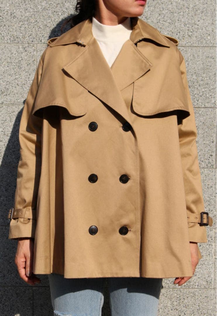 ジャケット・アウター CLANE SHORT FLEARE TRENCH COAT