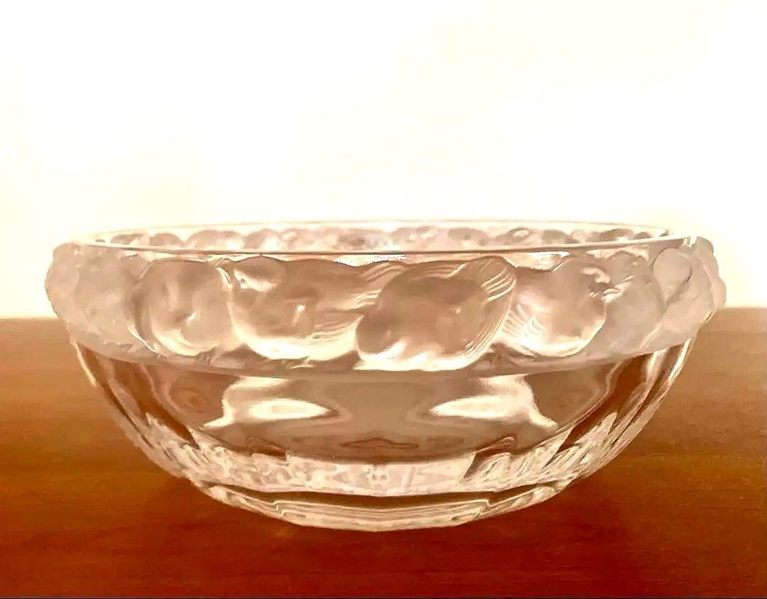 LALIQUE ルネ・ラリック　MESANGES 「四十雀」　特大　大鉢　美品