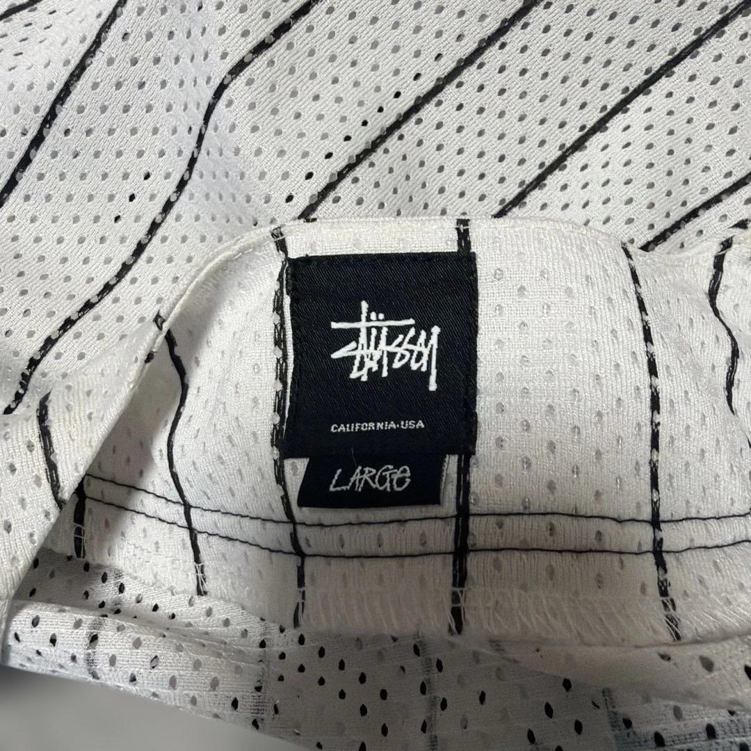 STUSSY ストライプ ベースボールシャツ Lサイズ