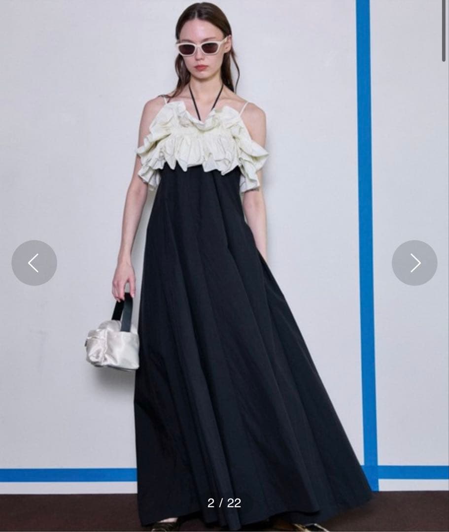 MAISON SPECIAL メゾンスペシャル フリルベアマキシドレス 38