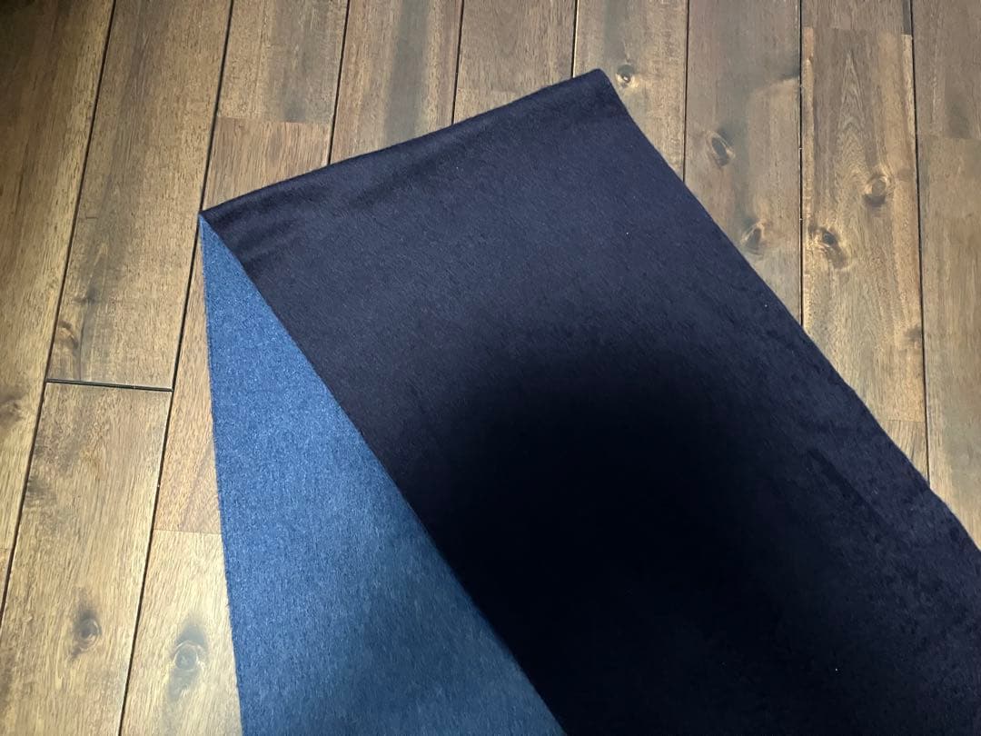 【未使用品】PIACENZA ピアチェンツァ マフラー カシミヤ混 ネイビー