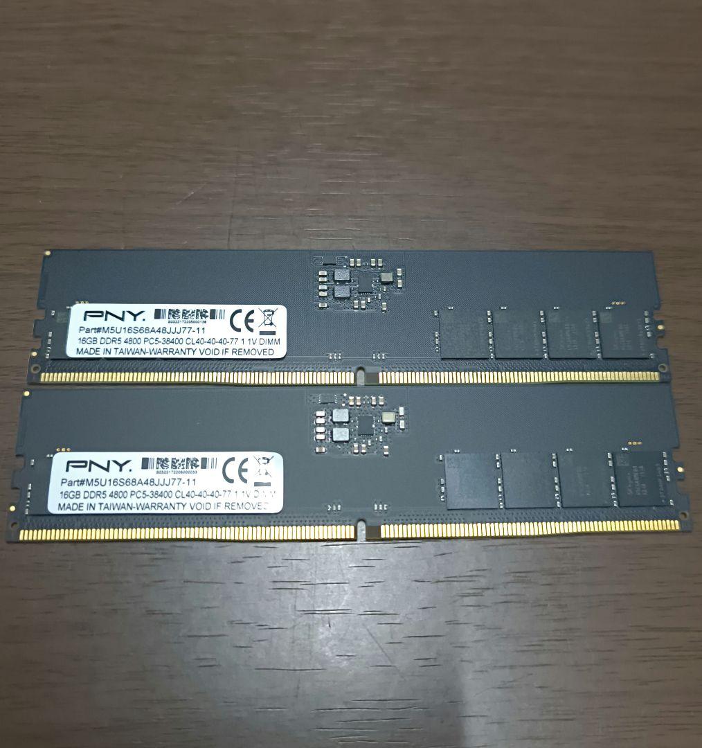 メモリー PNY DDR5 4800MHz 16GBx2