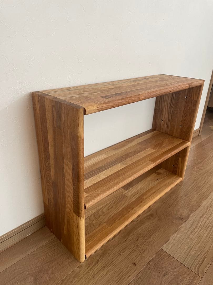 オープンシェルフ　オーク無垢　可変棚　オイルフィニッシュ