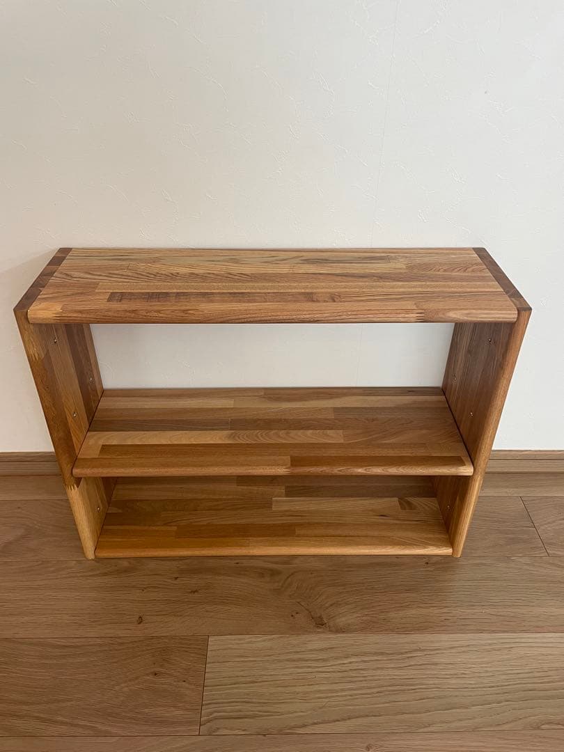 オープンシェルフ　オーク無垢　可変棚　オイルフィニッシュ