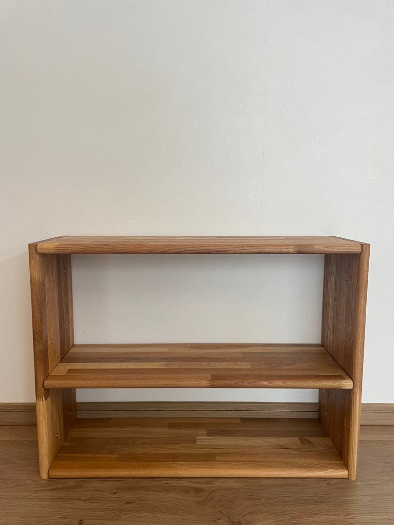 オープンシェルフ　オーク無垢　可変棚　オイルフィニッシュ
