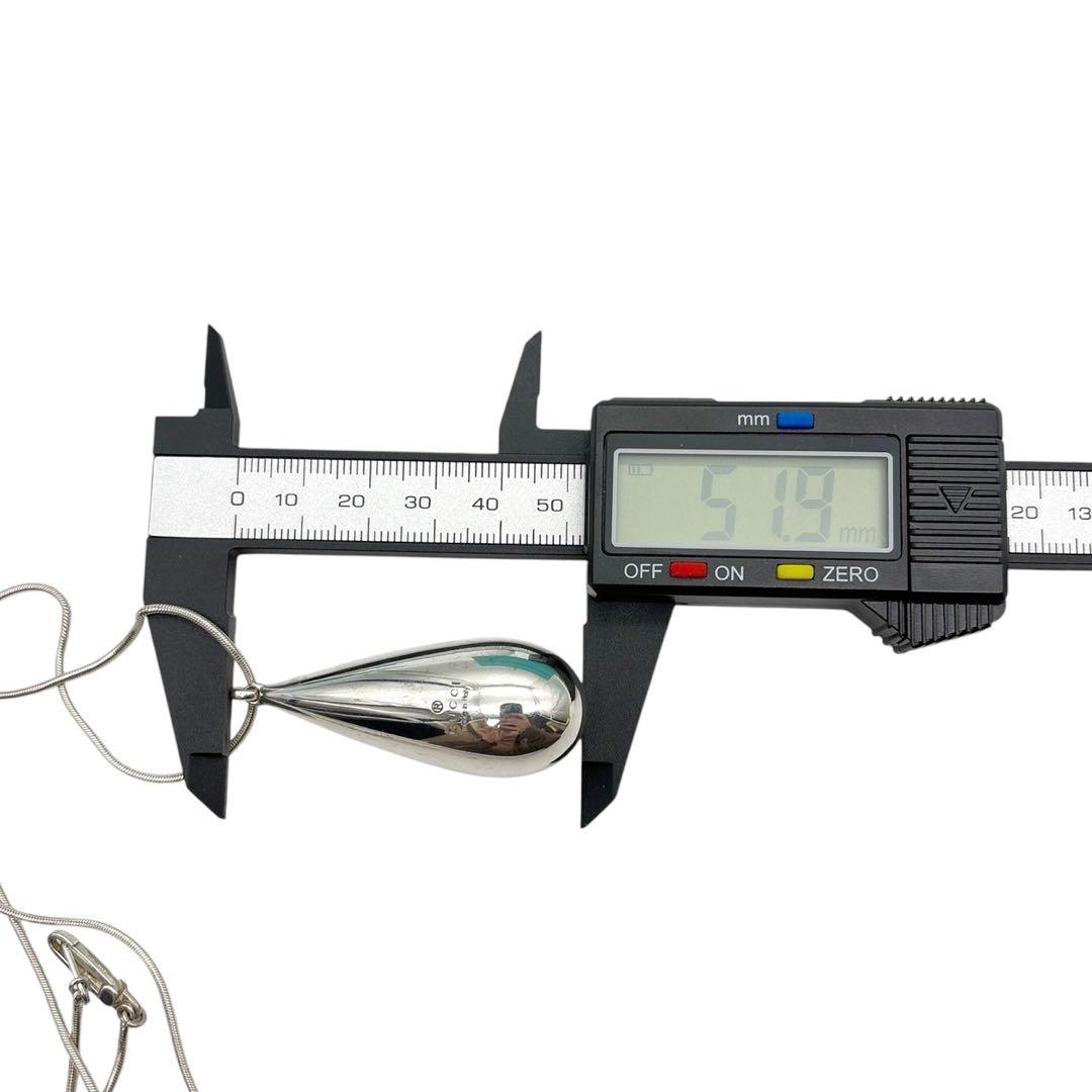 グッチ ティアドロップ ネックレス ペンダント シルバー925 男女兼用