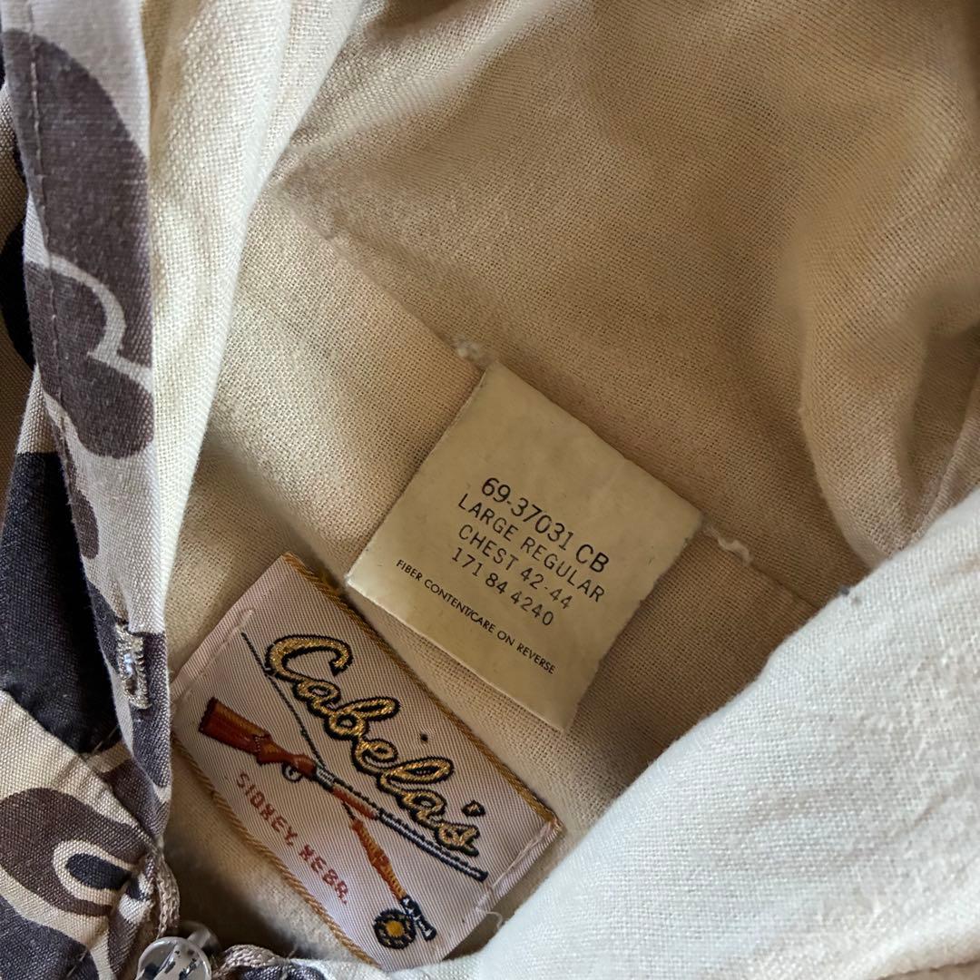 古着　70s 80s　cabelas　カベラス　カモ柄パーカー　USA製