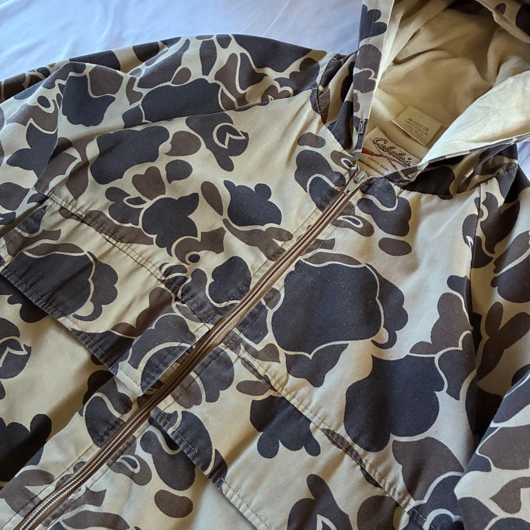 古着　70s 80s　cabelas　カベラス　カモ柄パーカー　USA製