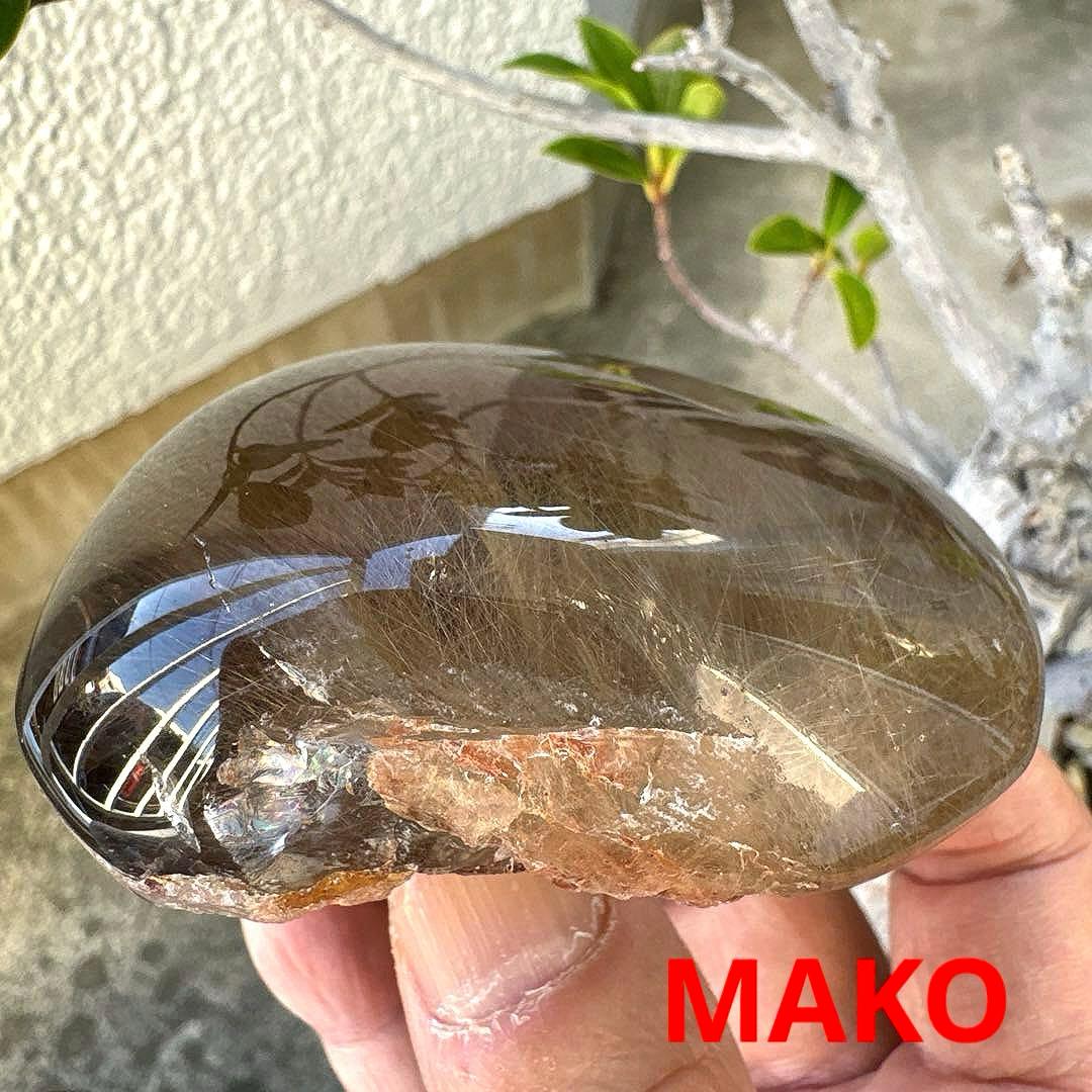 M1815☆ルチルクォーツ原石254g☆天然石　原石☆N50807-C