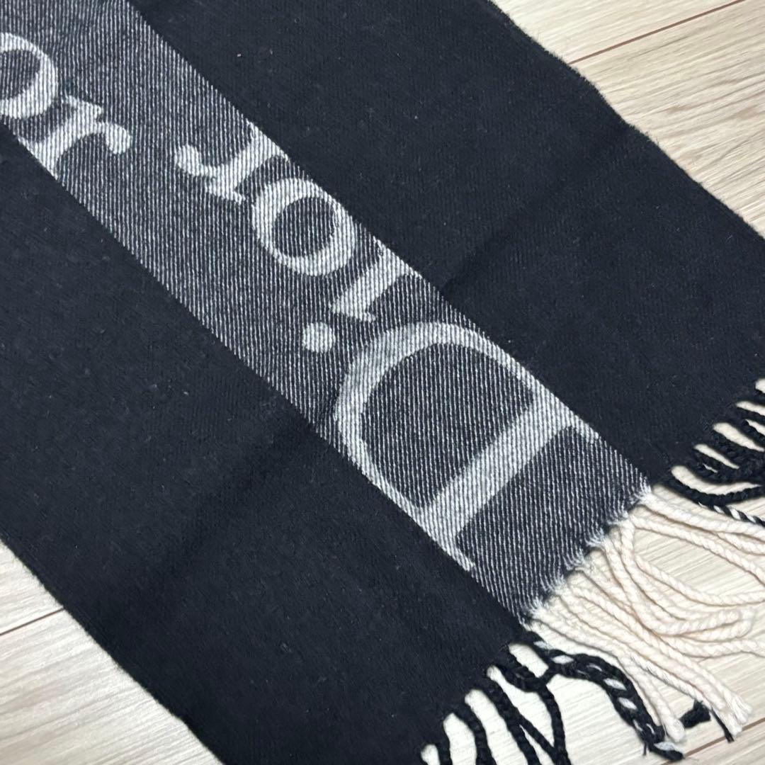 クリスチャンディオール Diorロゴ マフラー ウール