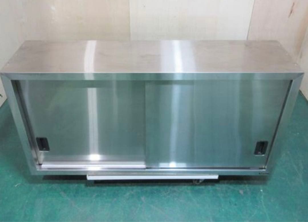 ステンレス‼️引戸付き‼️戸棚‼️used‼️幅120奥30高50‼️