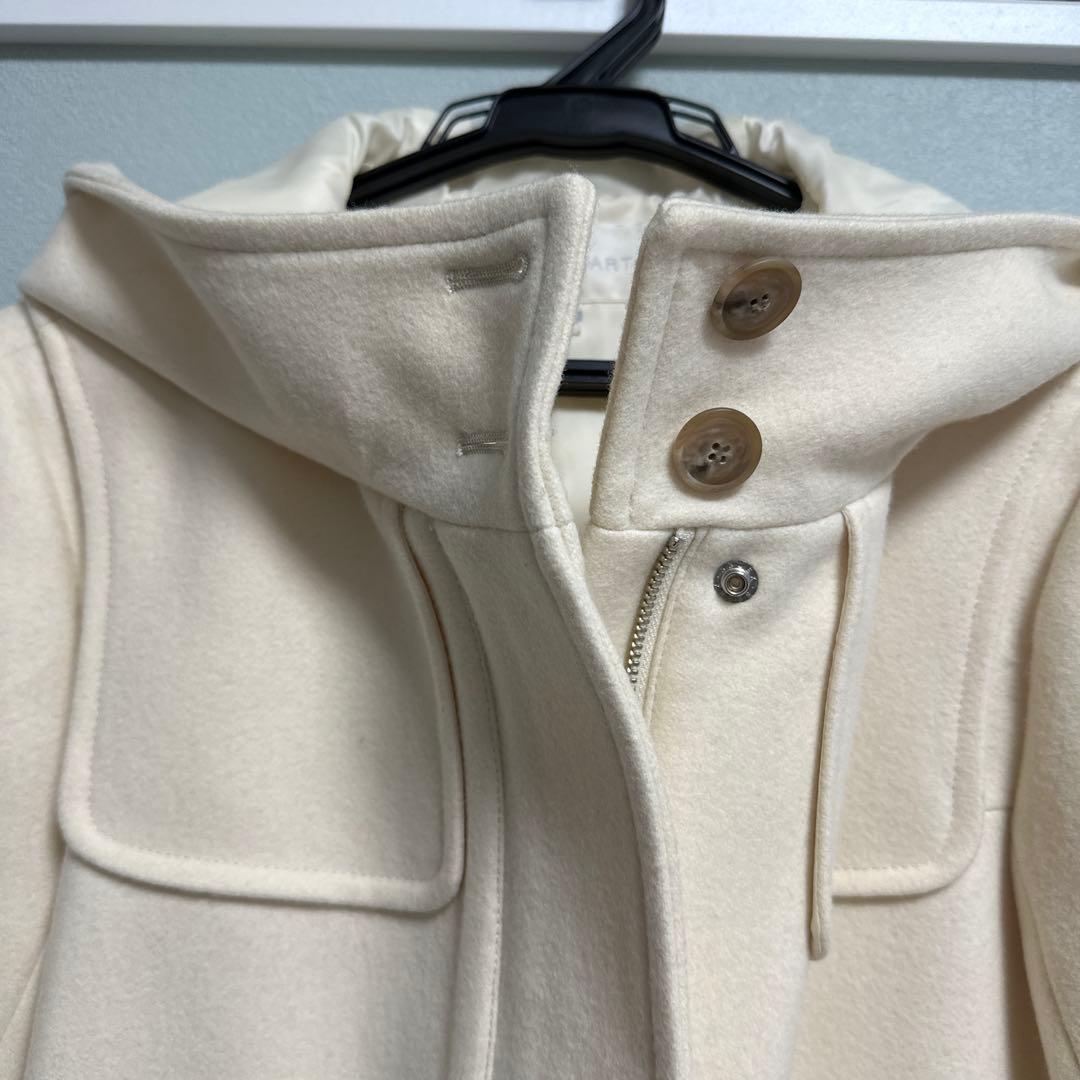 JILL STUART フード付きダッフルコート クリーム色　ロングコート