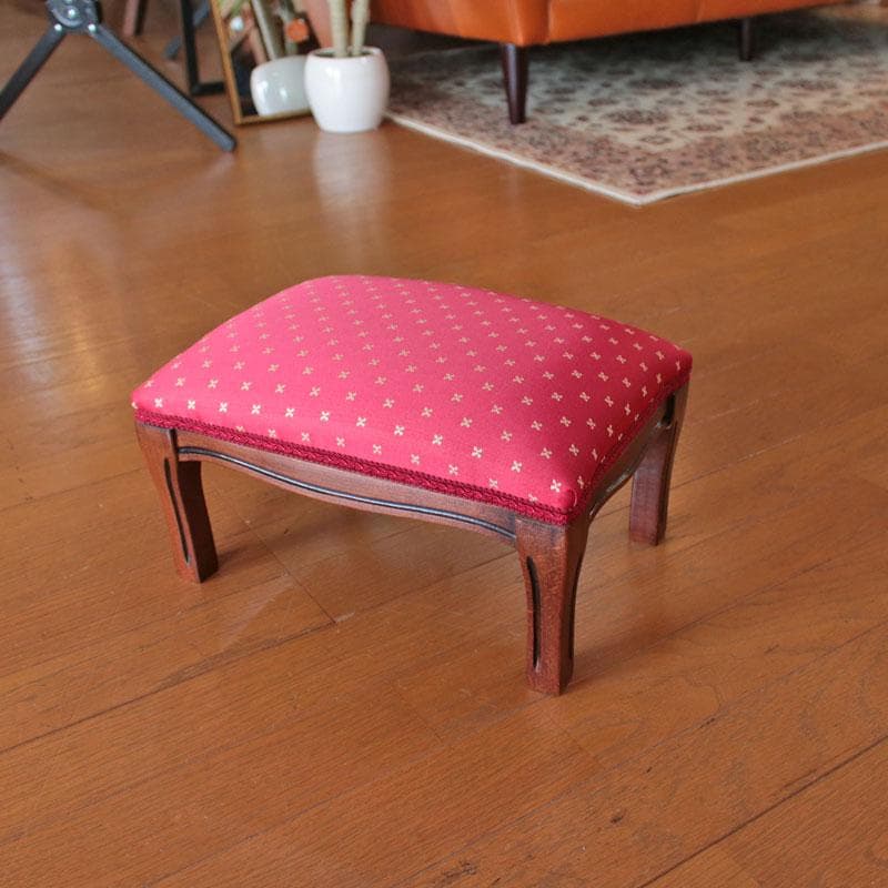 フットスツール レッド レトロ風 ヴィンテージ風 赤 222-1497-005