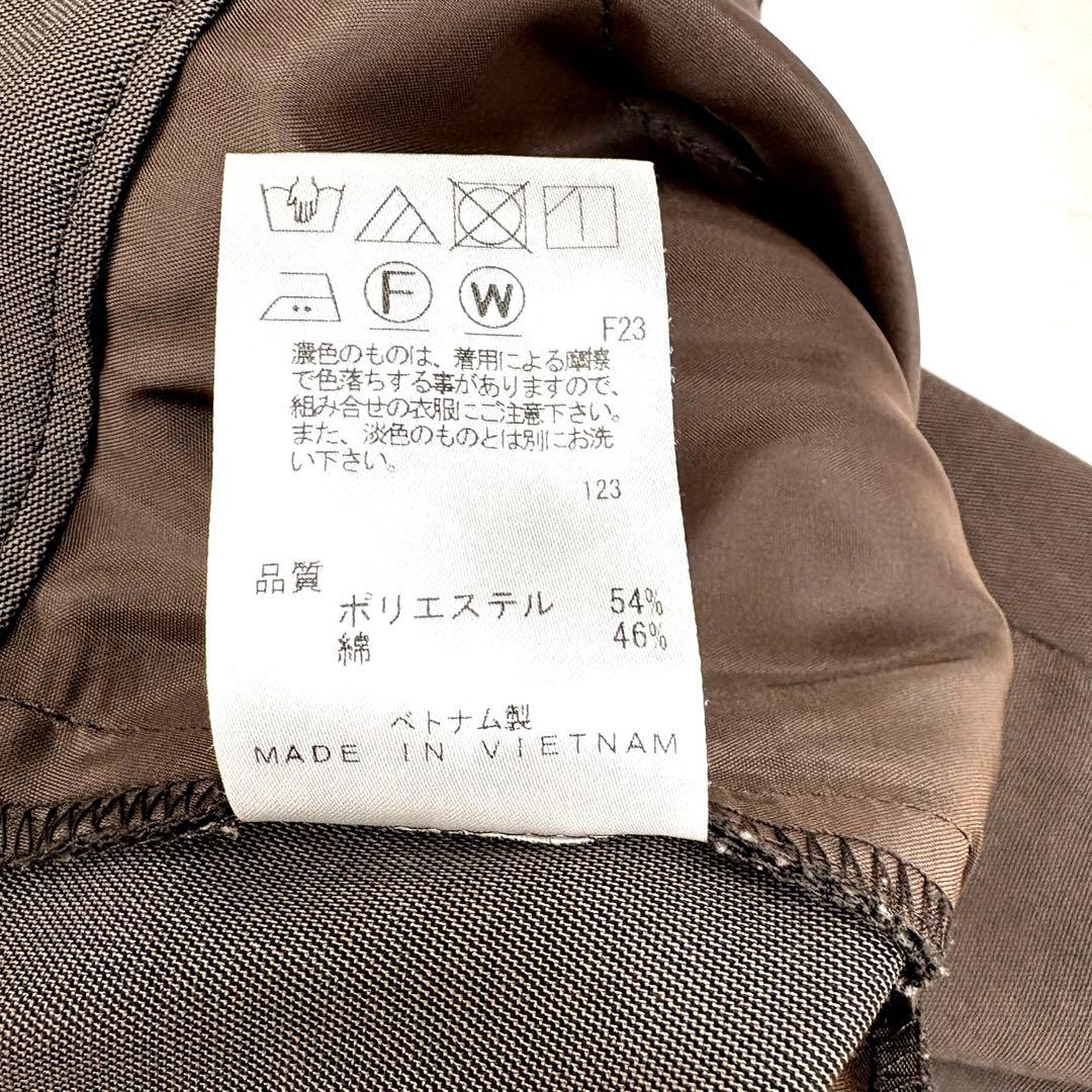 現行　美品　ジェイプレス セットアップ ノーカラー ワイドパンツ ベージュ11号