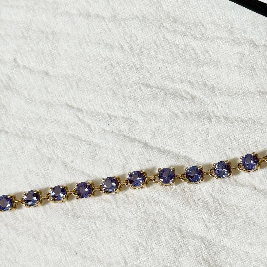 @*様 9K ゴールド ブレスレット タンザナイト　テニスブレスレット　天然ゾイ