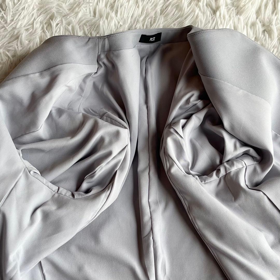 美品 プラステ トリアセブレンドペプラムジャケット パンツスーツ 24年モデル