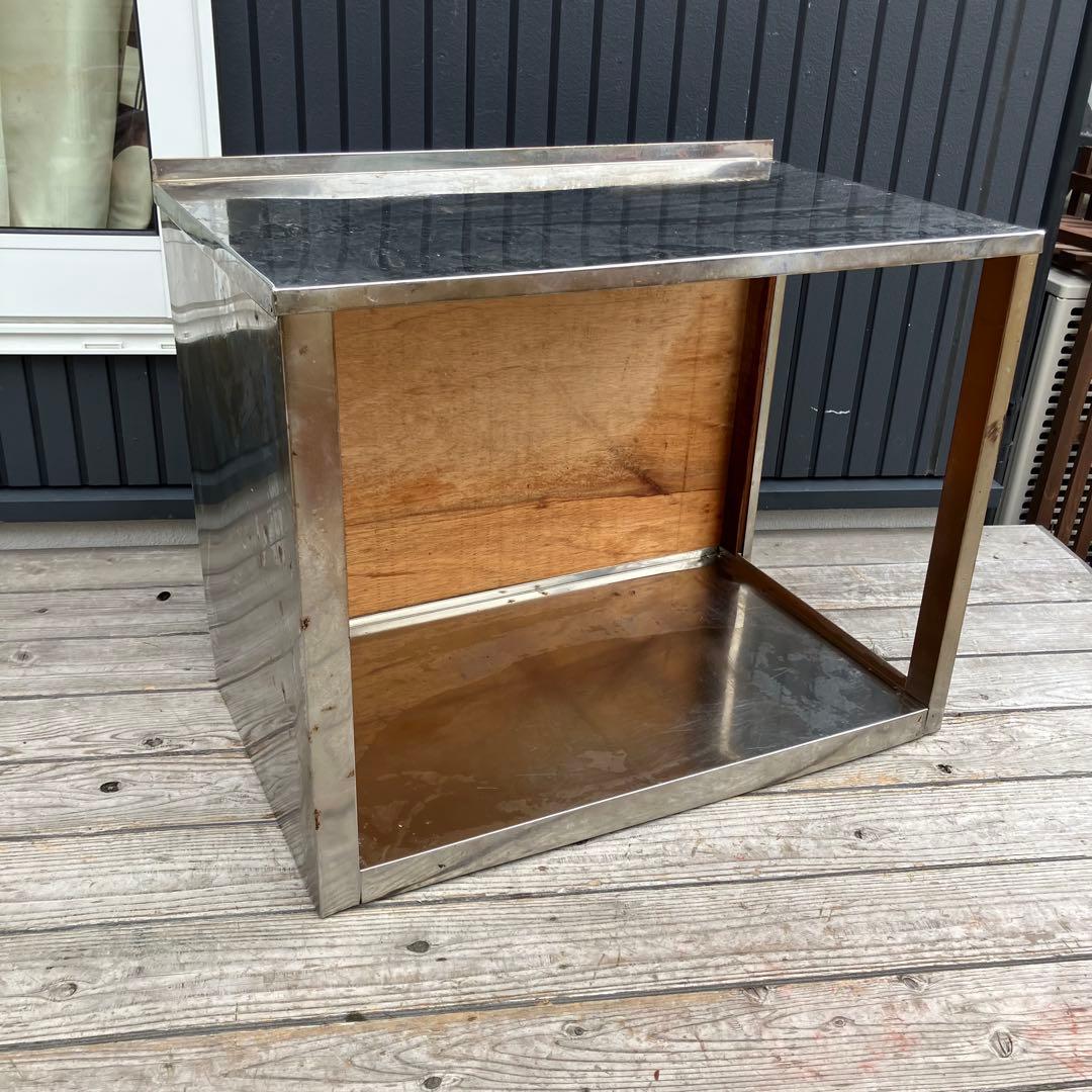昭和レトロ インダストリアル ステンレスラック 作業台 飾り棚 古家具 古道具