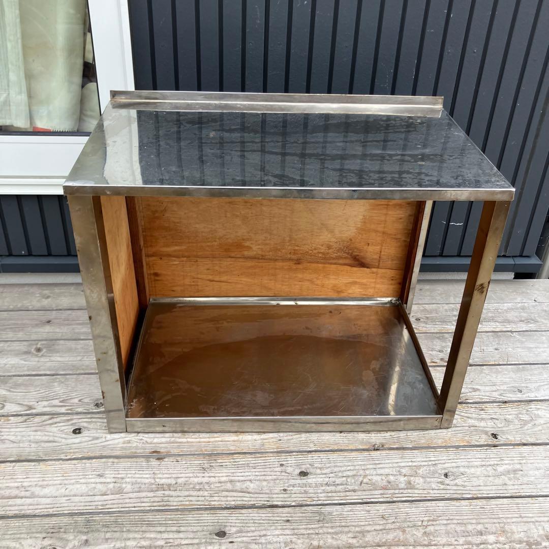 昭和レトロ インダストリアル ステンレスラック 作業台 飾り棚 古家具 古道具