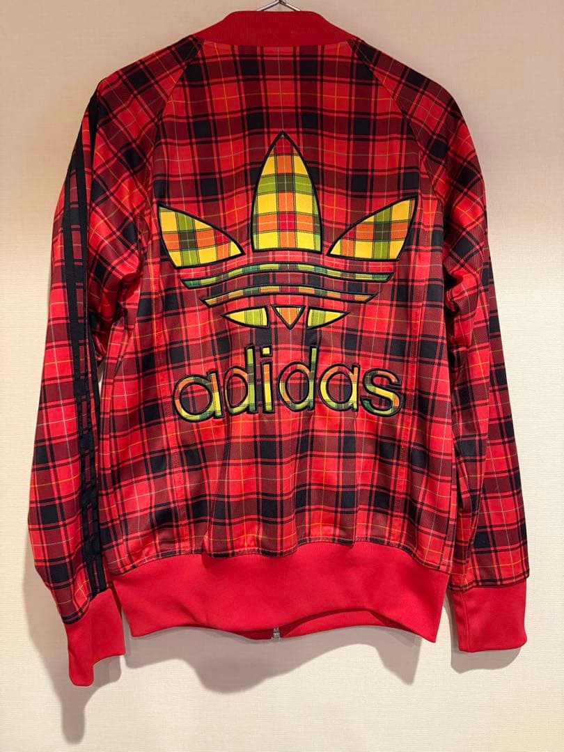 adidas Jeremy Scott レッドチェックジャージ XL