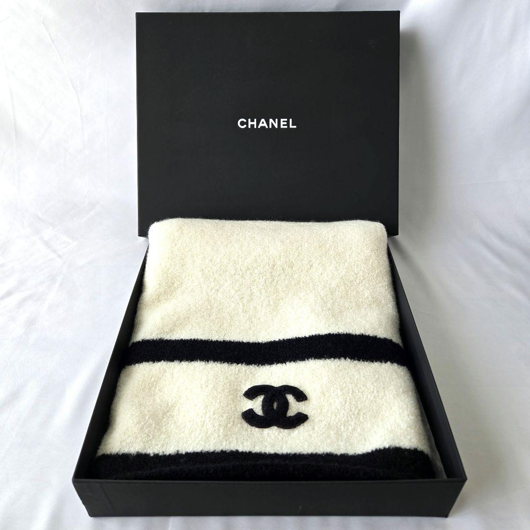 出張…様 極美品 CHANEL シャネル ココマーク マフラー シルク カシミヤ