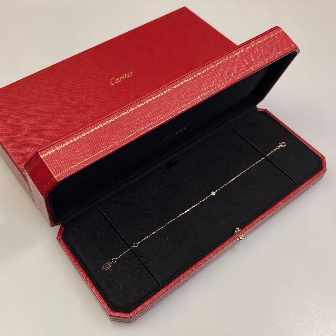 本物保証 カルティエ ダムール XS ダイヤ ブレスレット 750(PG)