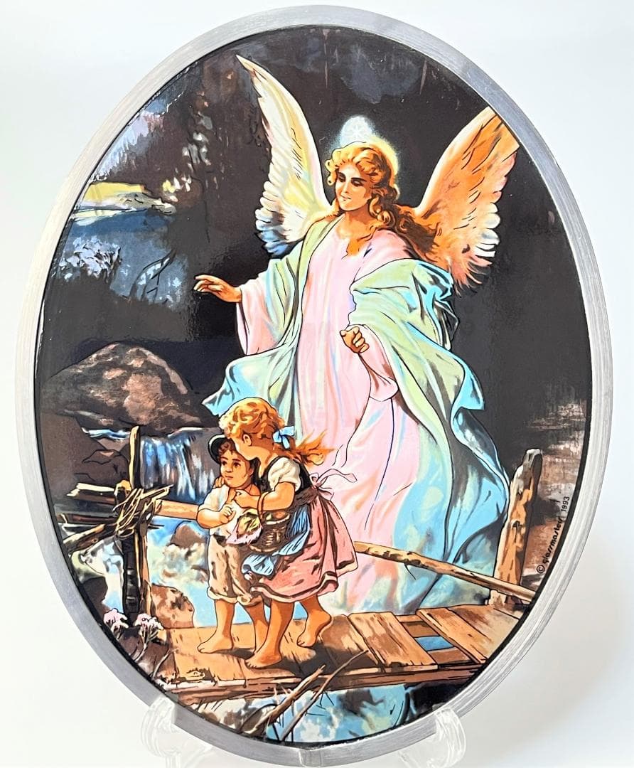 グラスマスターズ社 ステンドグラス 橋上の子供と守護天使