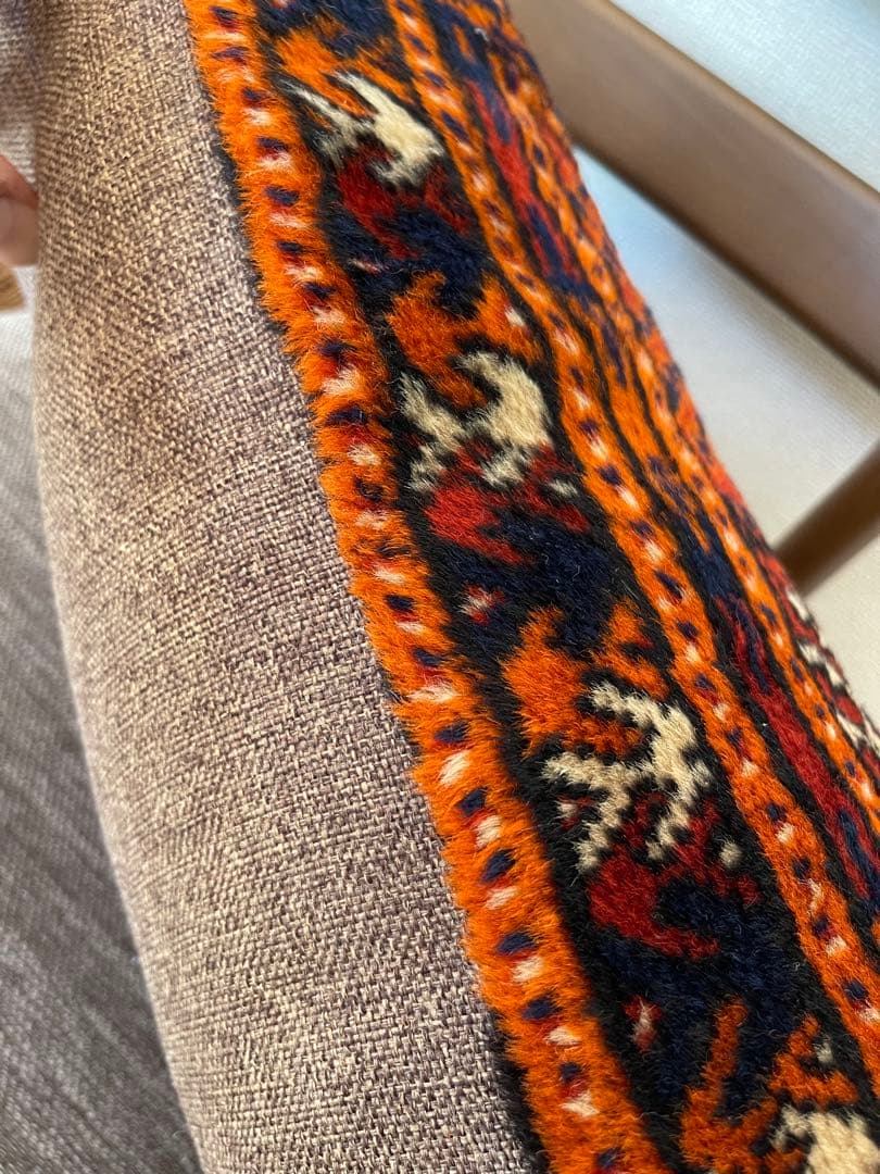 クッションカバー 　トルクメン絨毯　 41x66cm