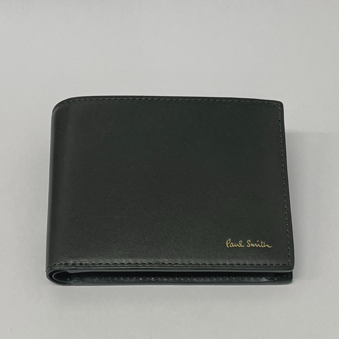 【未使用品】Paul Smith 二つ折り財布 ベジタン BPS525 グリーン