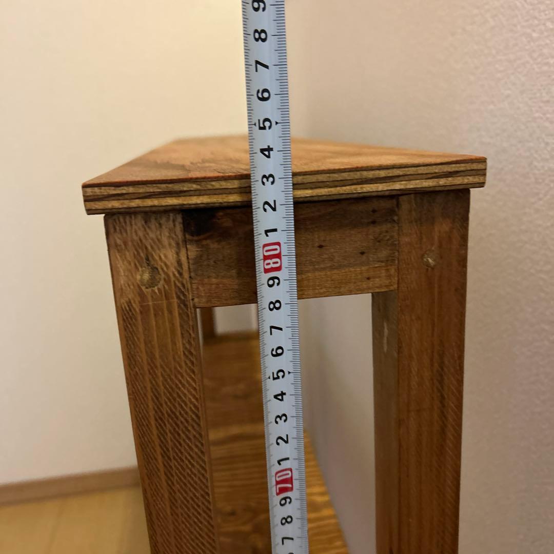 アンティーク風スリムラック　ハンドメイド　棚　飾り棚　木製家具