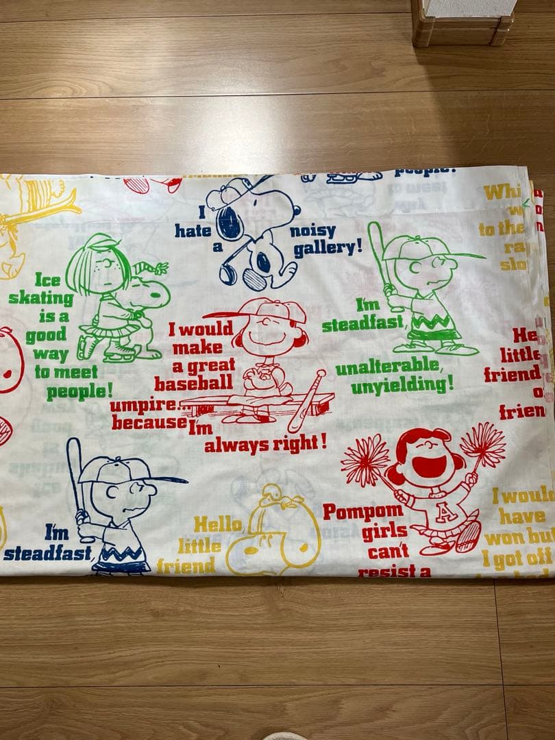 スヌーピー柄　シーツ　ベットカバーUSA製　ビンテージ　再お値下げ致しました❣️