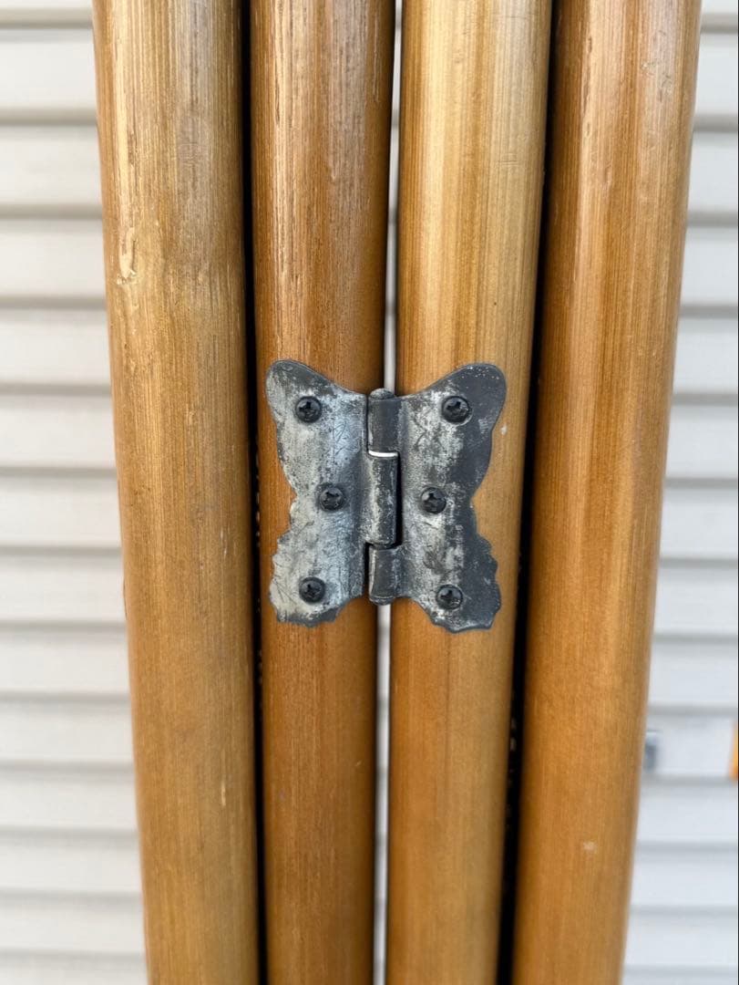 【送料込み】ラタン家具　パーテーション　4連　アーチ型　籐家具　ジャパンディ家具