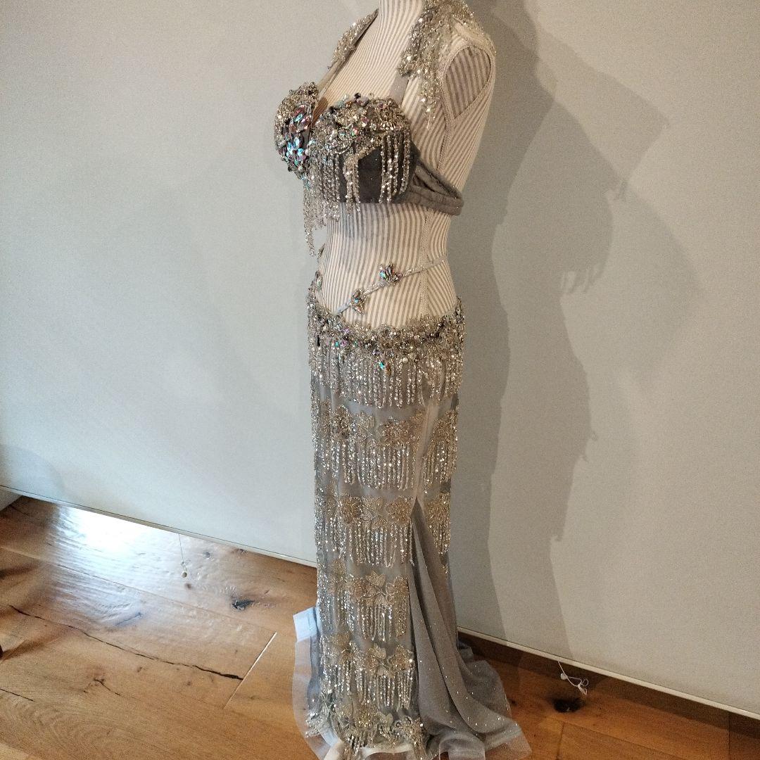 4Mシルバーブルー ベリーダンスセットアップ