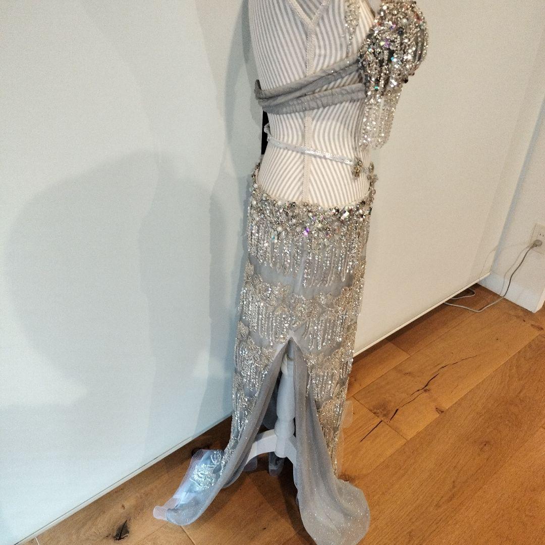 4Mシルバーブルー ベリーダンスセットアップ