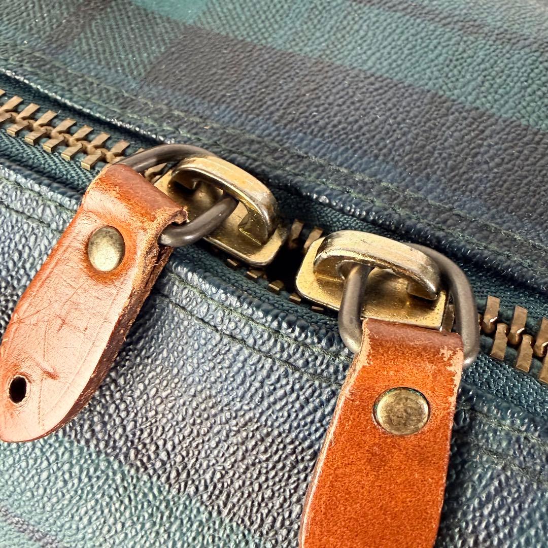 ポロラルフローレン ボストンバッグ 大 2WAY チェック PVCレザー