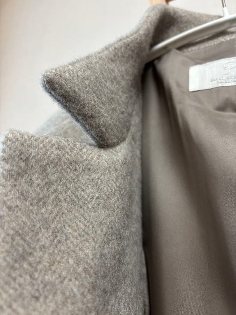 Plage MANTECOスタンドカラーコート　ベージュ 38