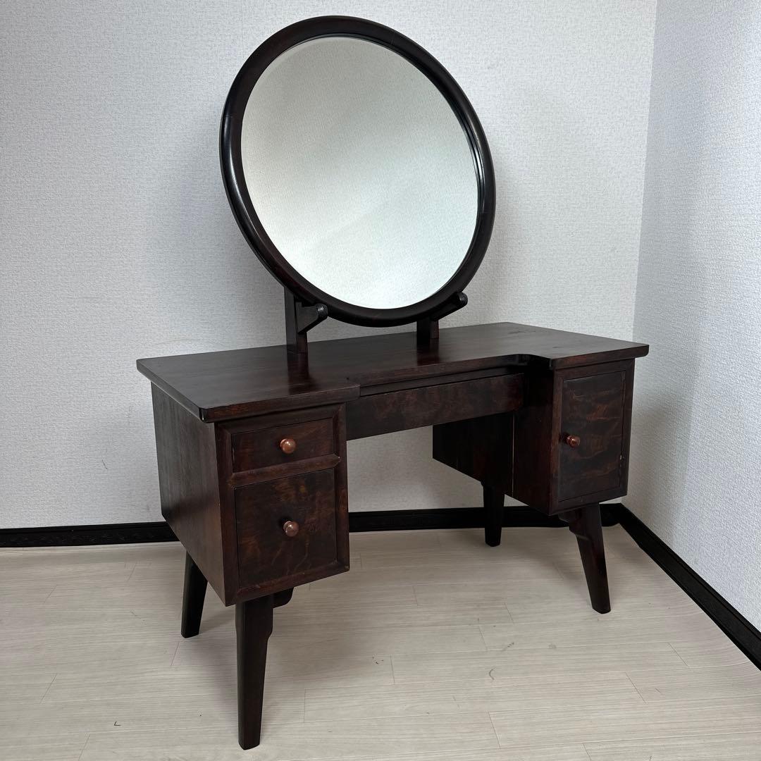 松本民芸家具 一面鏡台 水目桜 無垢材 ドレッサー 化粧台 i4※